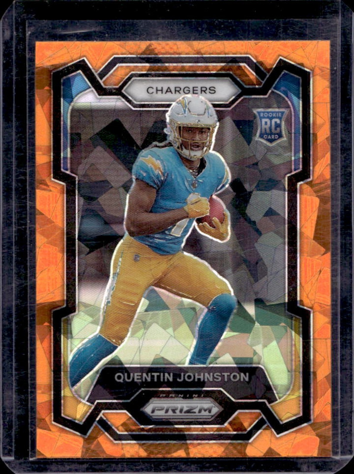 2023 Prizm Quentin Johnston RC Orange Ice Rookie #353 Chargers