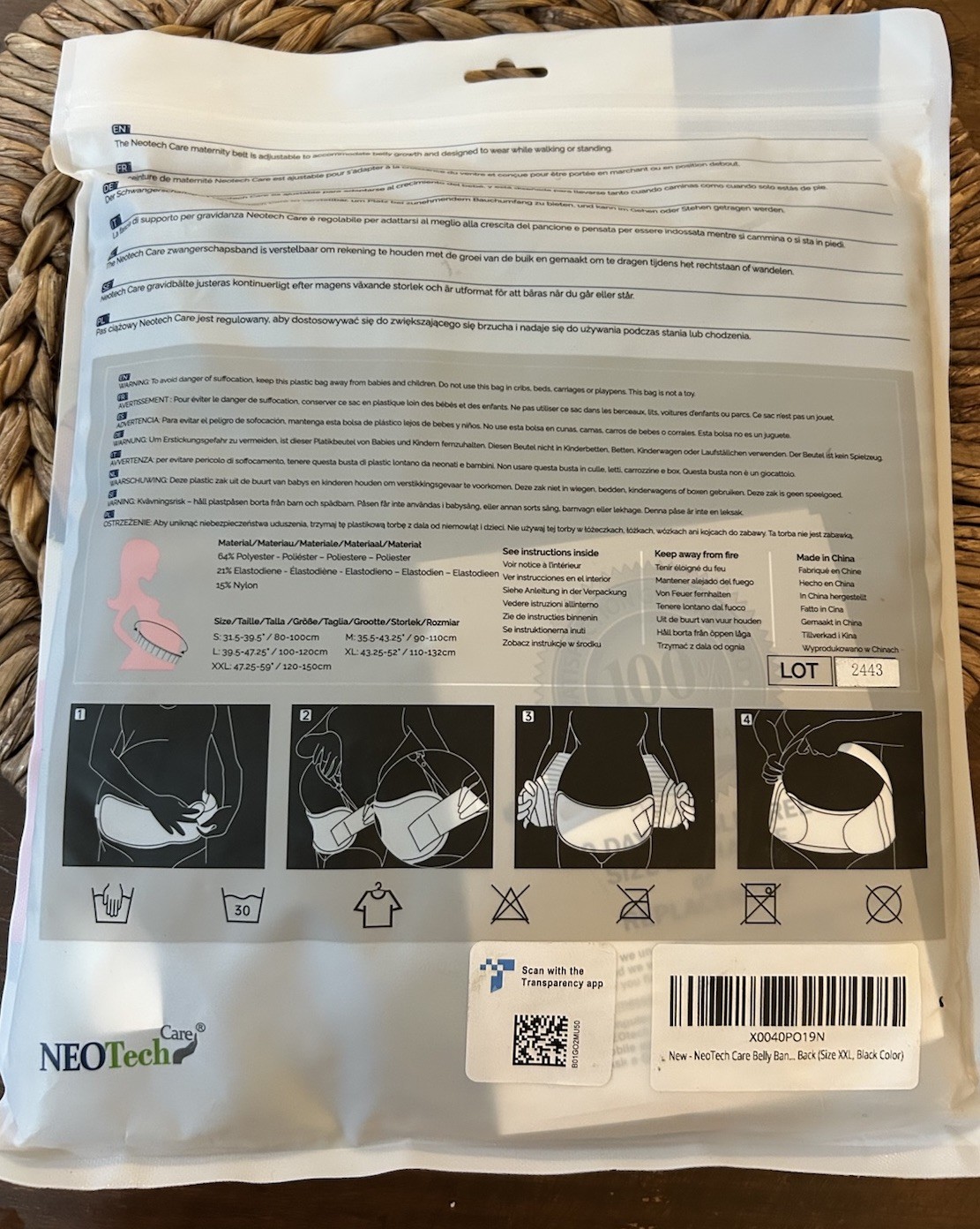 NeoTech Care Pregnancy Support Maternity Belt, Waist/Back/Abdomen Band, Belly...