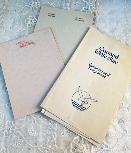 Vintage Cunard White Star Stationary 1935 Entertainment Pamphlet - Picture 1 of 9