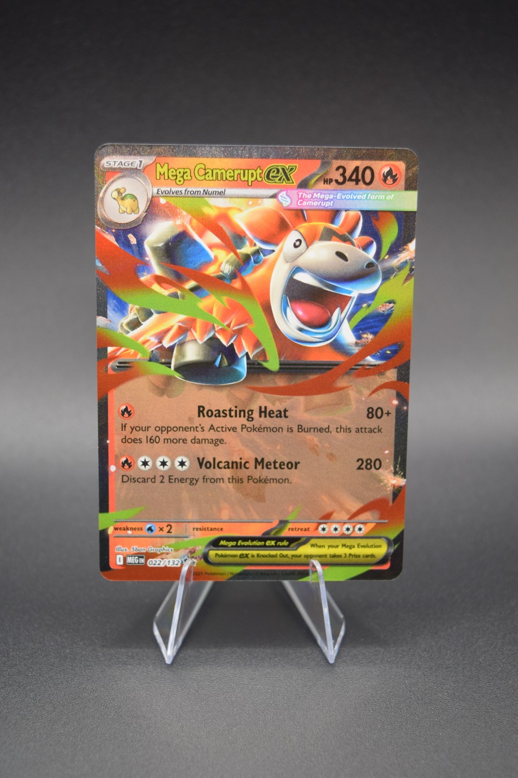 Mega Camerupt EX NM 022/132 Double Rare Mega Evolution Pokemon 22