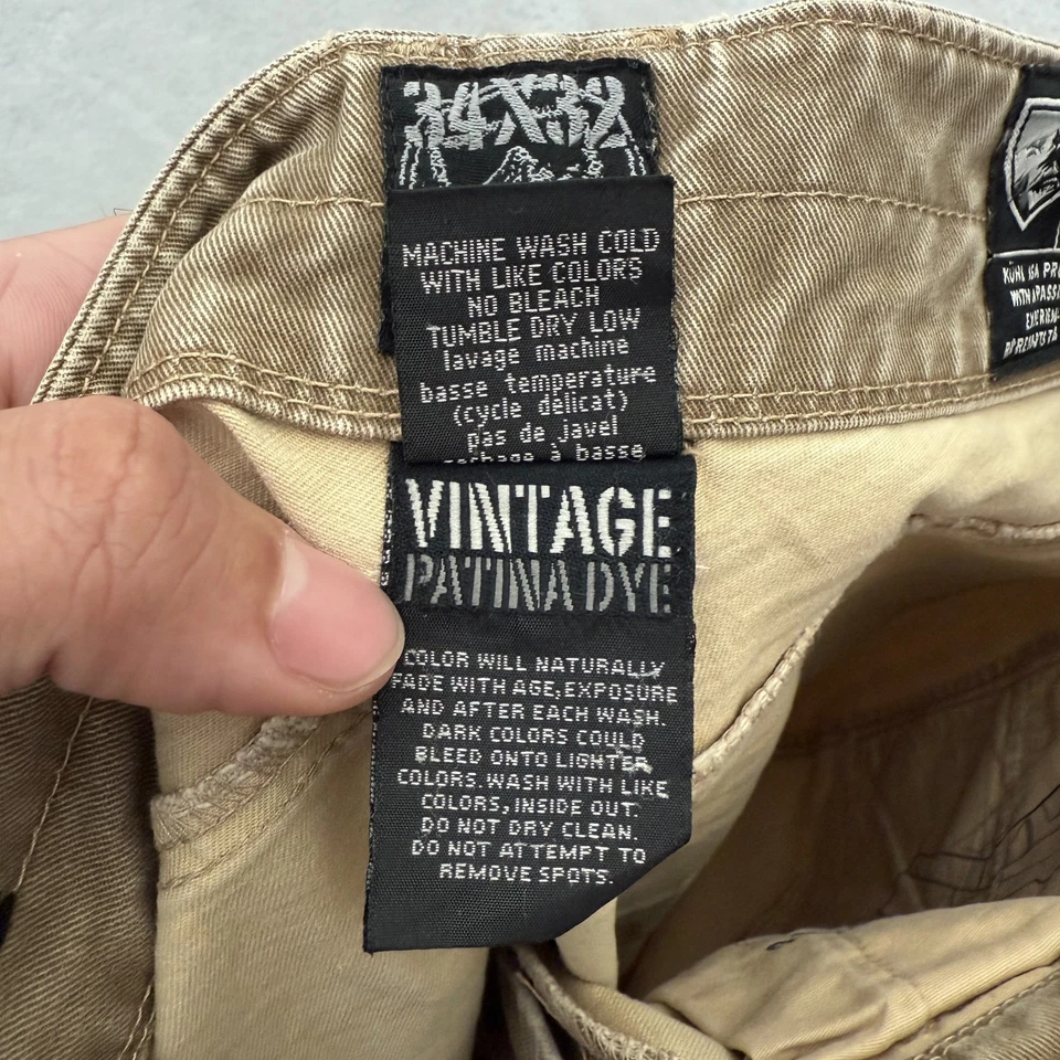 Calça Kuhl Rydr masculina 34x32 bege vintage corante pátina caminhadas ao ar livre - Imagem 4 de 4