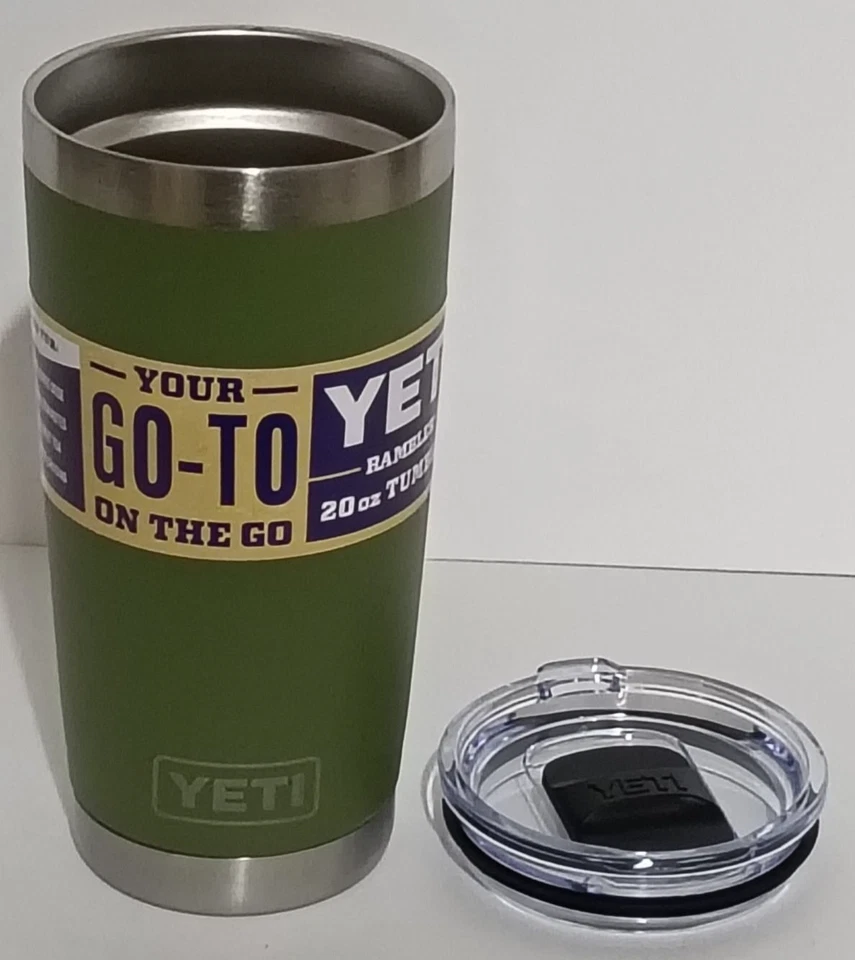 Yeti 20 OZ Rambler con tapa deslizante magnética verde oliva, Y1 Foto 2 de 4