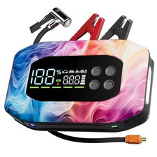 Jump Starter with Air Compressor, Portable Car Battery Jump Starter, 12V Boos...