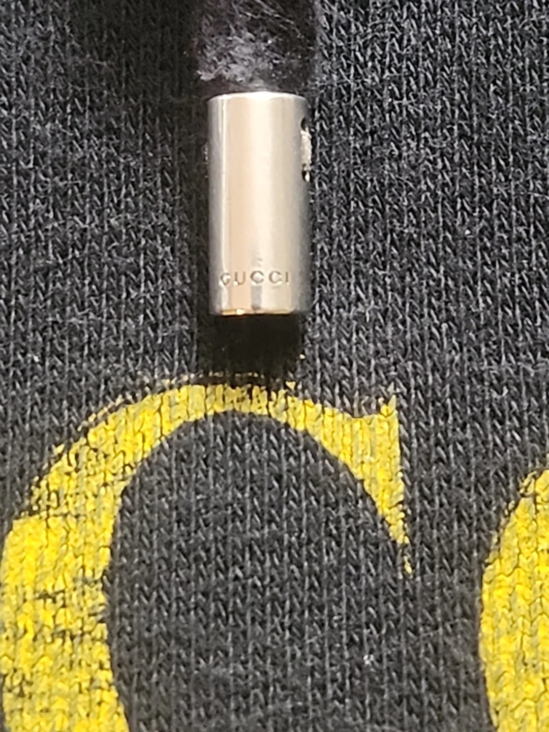 Autentica felpa con cappuccio GUCCI Vintage vecchia stampa logo nera taglia: XXXL