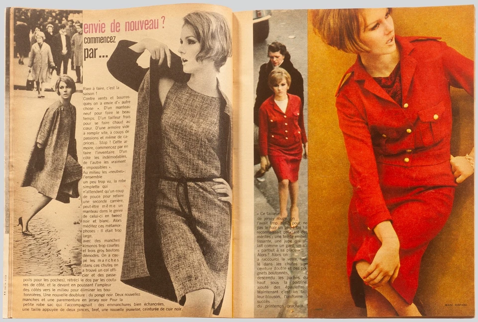 'ELLE' FRENCH VINTAGE MAGAZINE STYLE ISSUE 18 JANUARY 1963 - Image 2 of 3