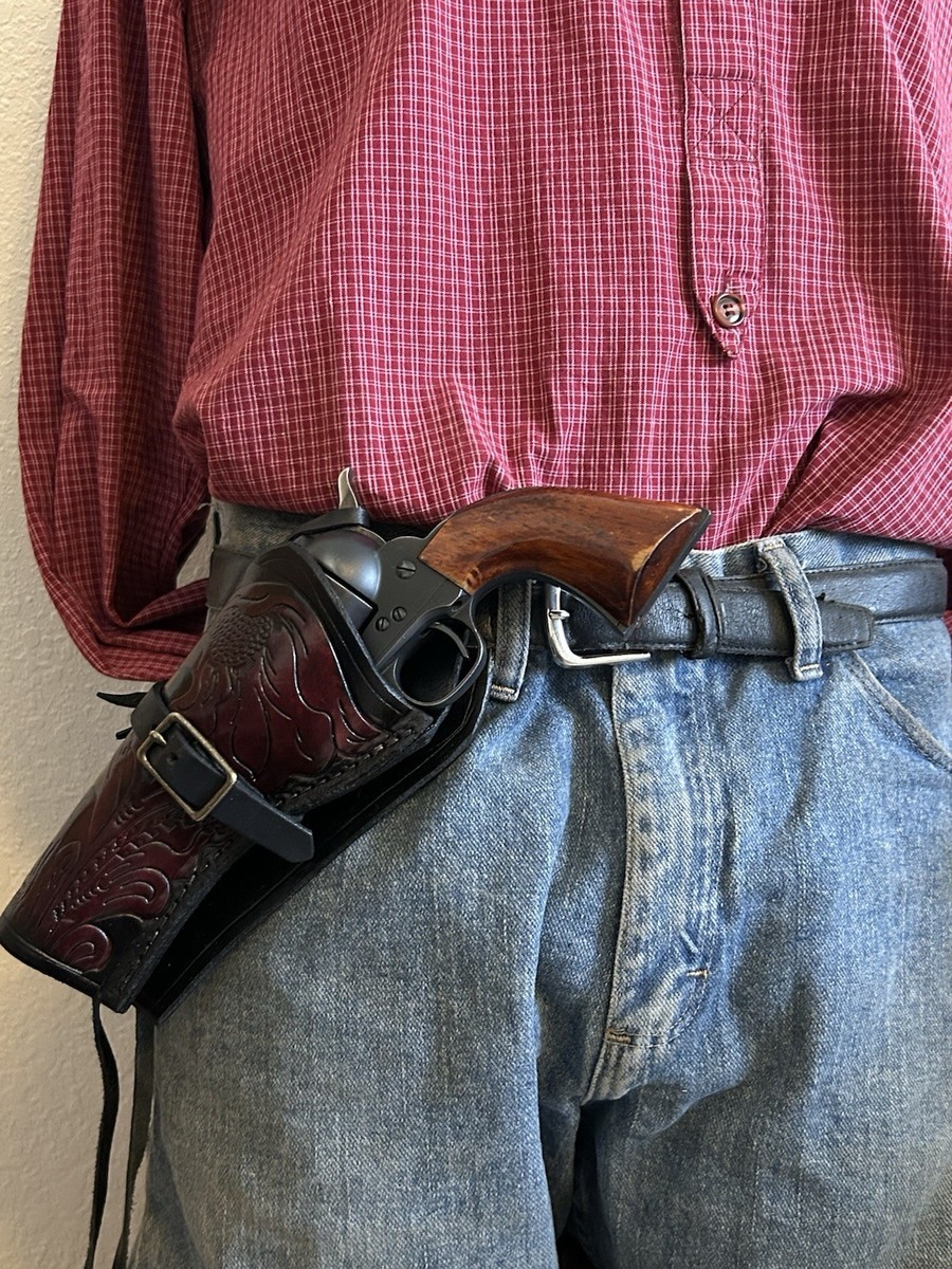 Left Hand Western FastDraw Cross Draw Holster Fit Colt 1873 Ruger