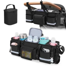 Parent Console Stroller Organizer Compatible with WONDERFOLD W4, with Four In...