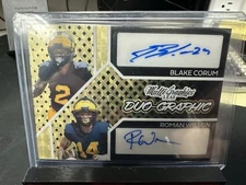 2024 Leaf Eclectic Duo Graphics Blake Corum And Roman Wilson 1/1 Gold