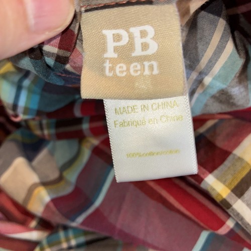 Pottery Barn PB Teen Wrangler Plaid Full/Queen Bettbezug Rot Multi Baumwolle LESEN - Bild 10 von 12