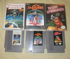 Zanac, Desert Commander, Dr Chaos for NES .Authentic. Clean/Tested Nintendo MINT