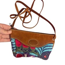 Embroidered Floral Suede Mini Bag Festival Boho Western Vintage Shoulder Purse