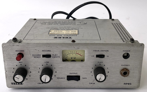 TELEX RP-85 Record / Play Amplifier 105/130 VAC 50 - 60 Hz Made in the U.S.A.