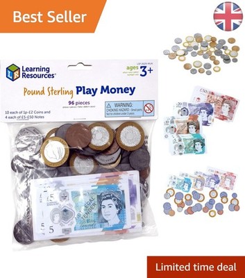 Hands-On UK Spielgeld 96-teiliges Set für Unterricht Zählen und Finanzkompetenz