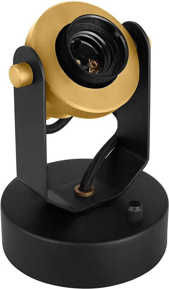 Osram Vintage 1906 Strahler schwarz gold schwenkbar E27 Leuchte Retro