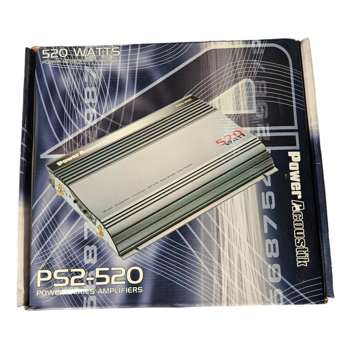 NIB Power Acoustik PS2-520 Watt Power Series MOSFET Amplifier NOS