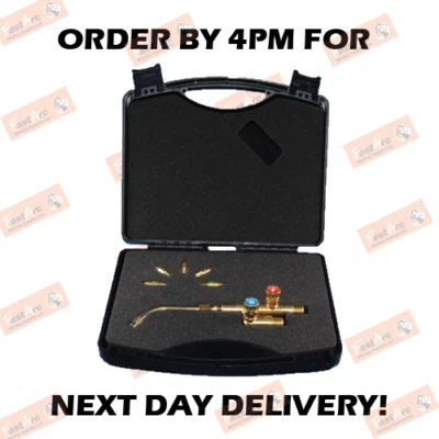 WELDGAS MODEL O LEAD BURNING KIT BRAZING JEWELLERS GAS TORCH C/W CASE AND O NOZZLES