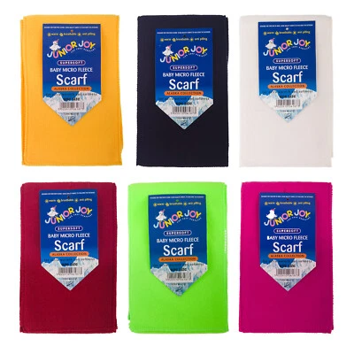 Pack of 2 Junior Joy Baby Microfleece Scarf Various Colours 120x120cm