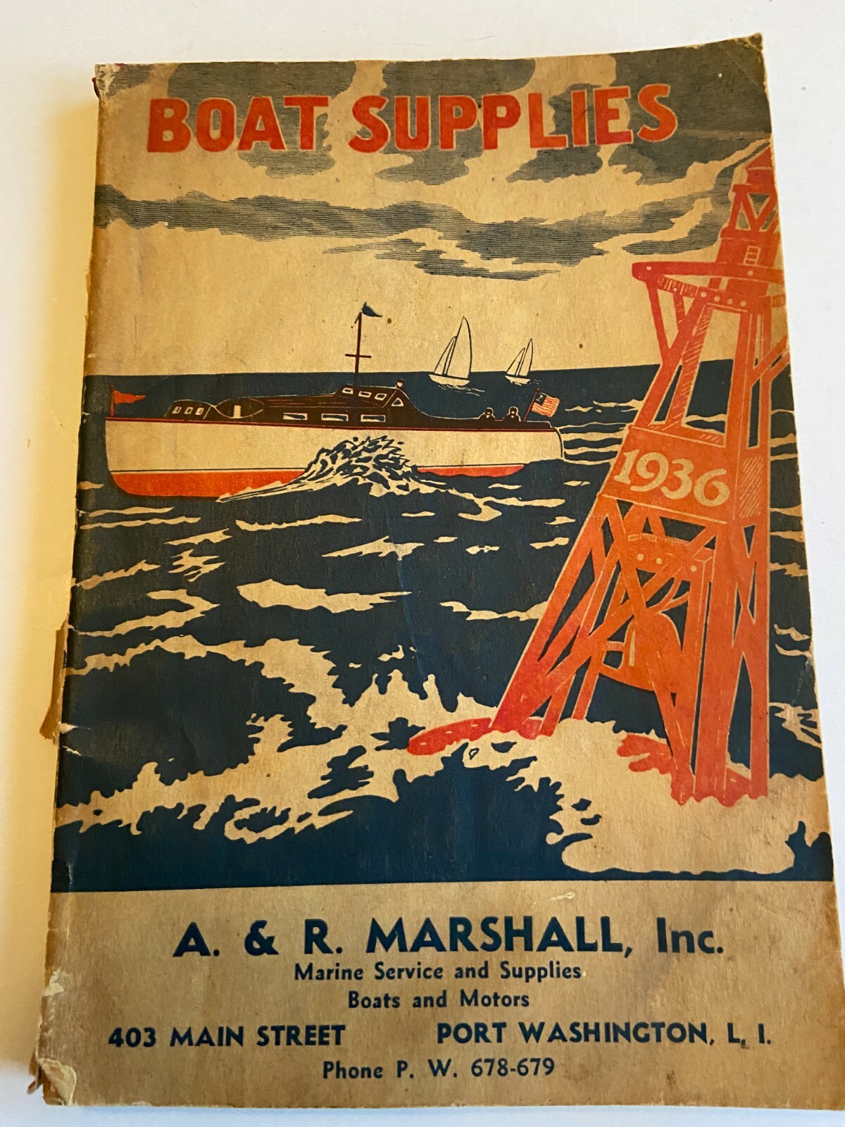 1936 Boat Supplies Catalog - A &amp; R Marshall, Inc. Port Washington L.I.  | eBay