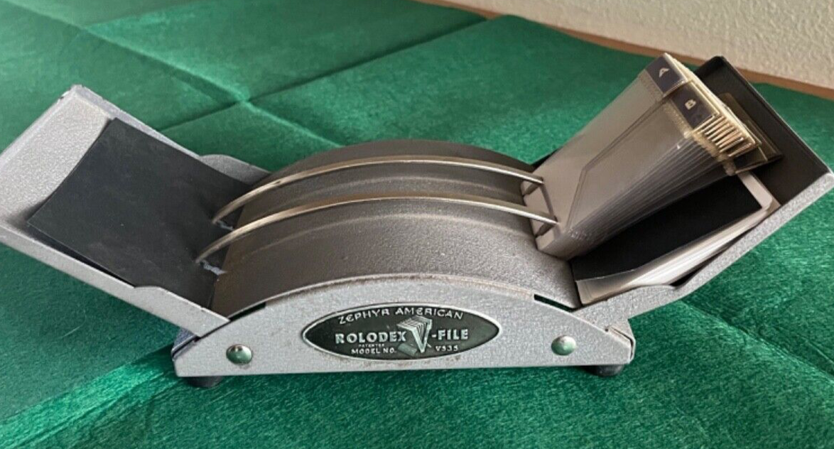 Vintage Rolodex card files & ACCO Mutual 500 3 hole punch.Ex cond. see