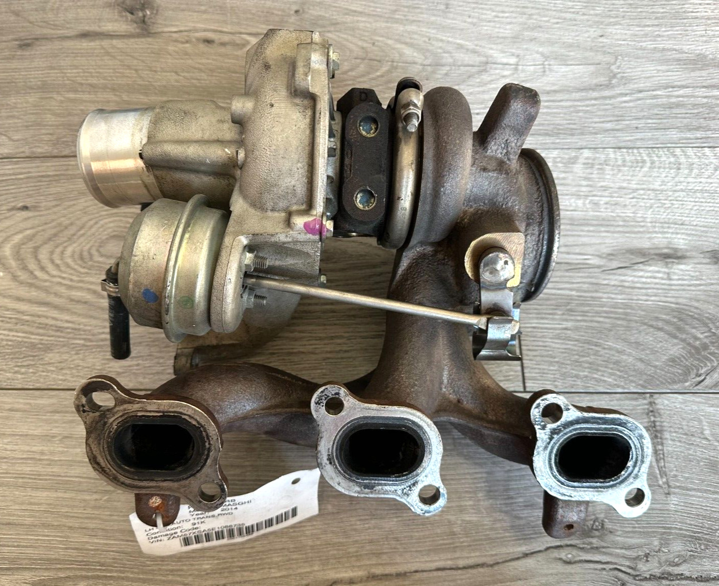 2014-2019 MASERATI GHIBLI LEFT TURBO TURBOCHARGER, 297712, 55221800, GENUINE OEM