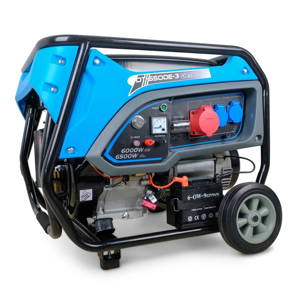 DeTec. Benzinaggregat Stromerzeuger 6 kW Stromaggregat Generator 230 V + 400 V - Bild 3 von 4