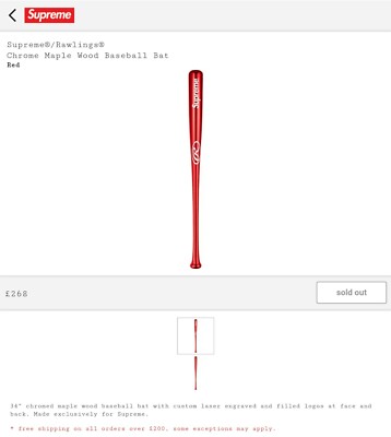Supreme Baseball Bat new with reciept from supreme | eBay UK