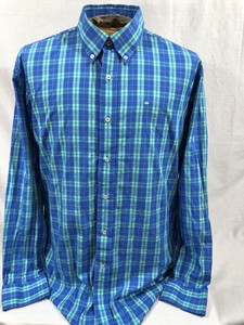 camisa azul manga larga hombre