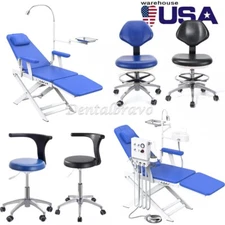 Dental Portable Folding Chair LED Light Air Turbine Unit /Doctor Assistant Stool