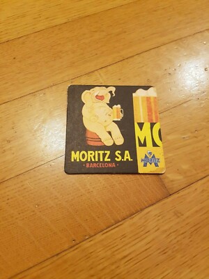 Moritz S.A Barcelona Coaster Beer Mug Beermat RARE RARE Vintage
