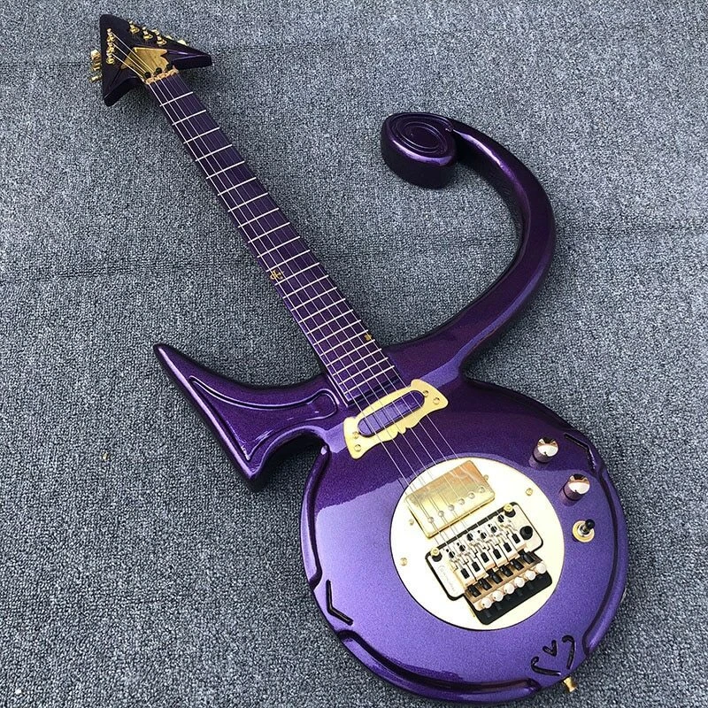 Prince Cloud Electric Guitar Purple Paint Electric Guitar An Arrow