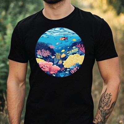 Herren T-Shirt Great Barrier Reef  Motiv Baumwolle Größe XS bis 5XL