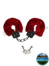 Manette in acciaio foderate con pelo rosso