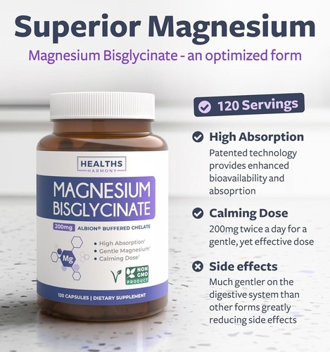 Magnesium Glycinate (2-Months) High Absorption, Gentle, Calm, & Non-Laxative - Picture 19 of 31