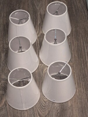  Beige Fabric Clip-On Lampshade for Chandeliers, Table/Floor/Wall/Ceiling-UQ
