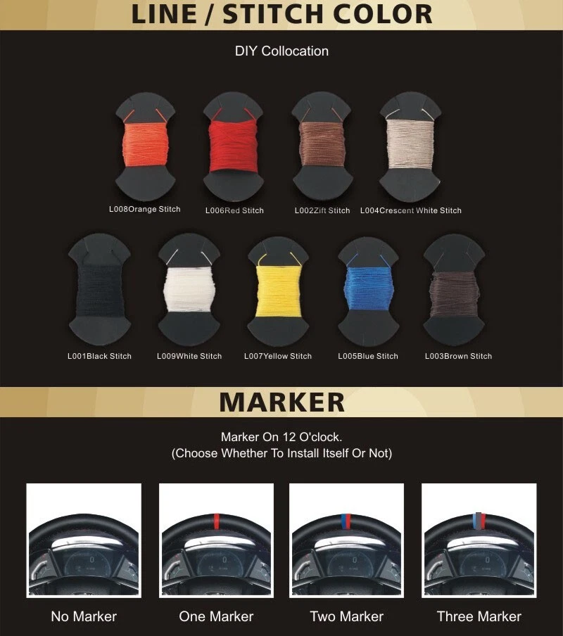 Custom Leather Steering Wheel Cover for Subaru Forester Legacy Outback 2005-2007 - image 4 of 4