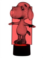 3D Led-Lampe Hund Nachttischlampe Kinderzimmer Kinderleuchte Touch Kinderlampe