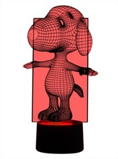 3D LED-Lampe Hund Nachttischlampe Kinderzimmer Kinderleuchte Touch Kinderlampe
