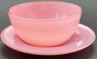 Steuben Rosaline Pink Bowl and Under Plate Carder Era
