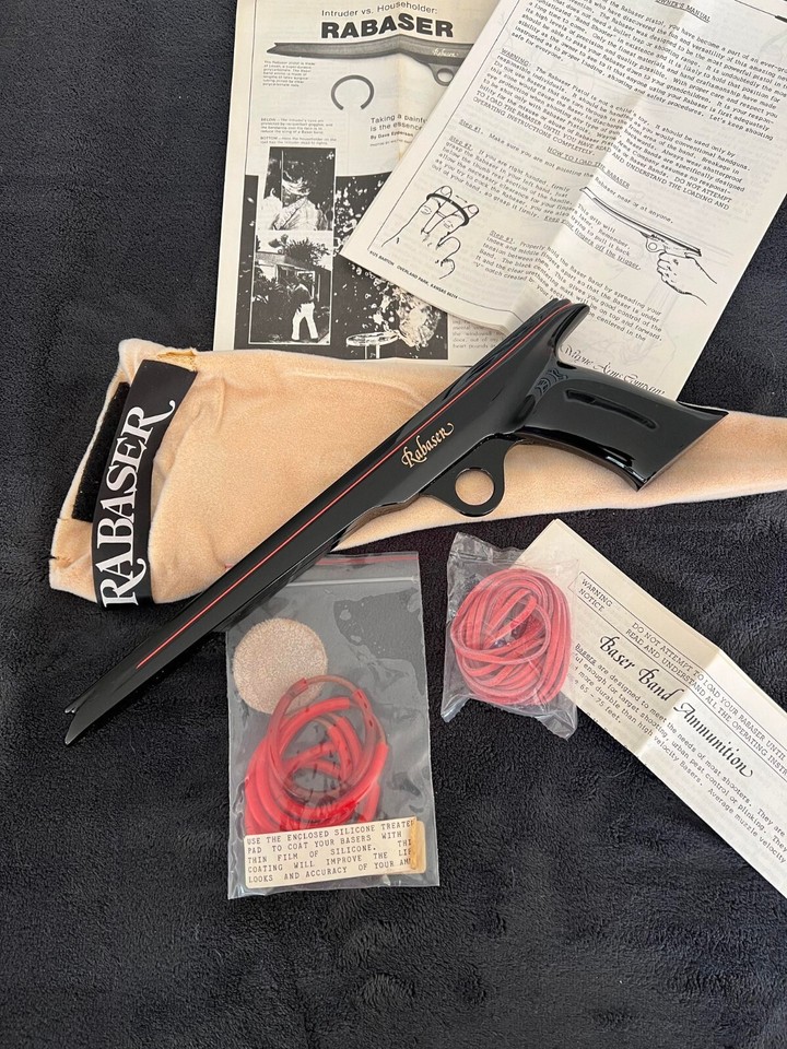 Rabaser Rubber Band Gun Pristine Condition/ original paperwork 1980's