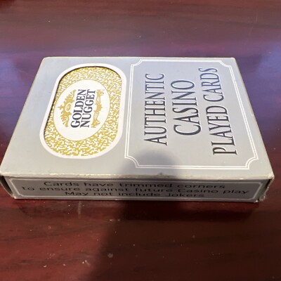 GOLDEN NUGGET Casino Las Vegas Nevada Authentic Played Table Cards
