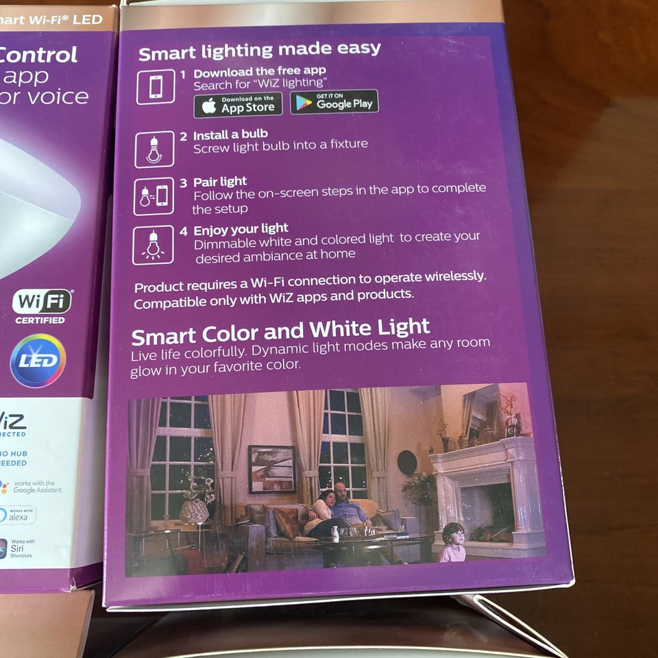 Philips Smart Wi-Fi LED Flood Light, Full Color 65W, 4pack - Image 3 of 4