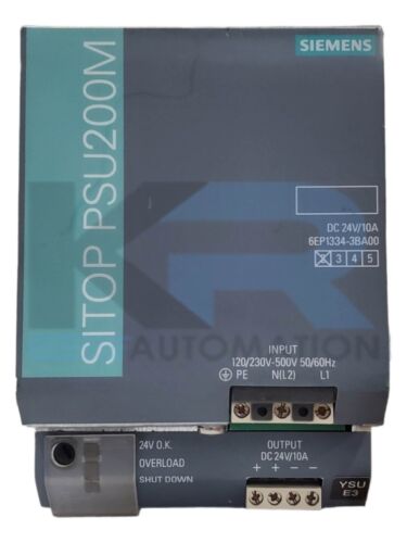 TESTED Siemens 6EP1334-3BA00 Sitop PSU200M Power Supply 24VDC 10A 50/60Hz - Picture 2 of 6
