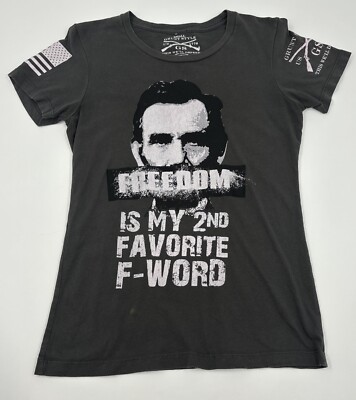Womens Grunt Style Shirt '' Freedom Is My 2nd Favorite F-Word'' Size Small