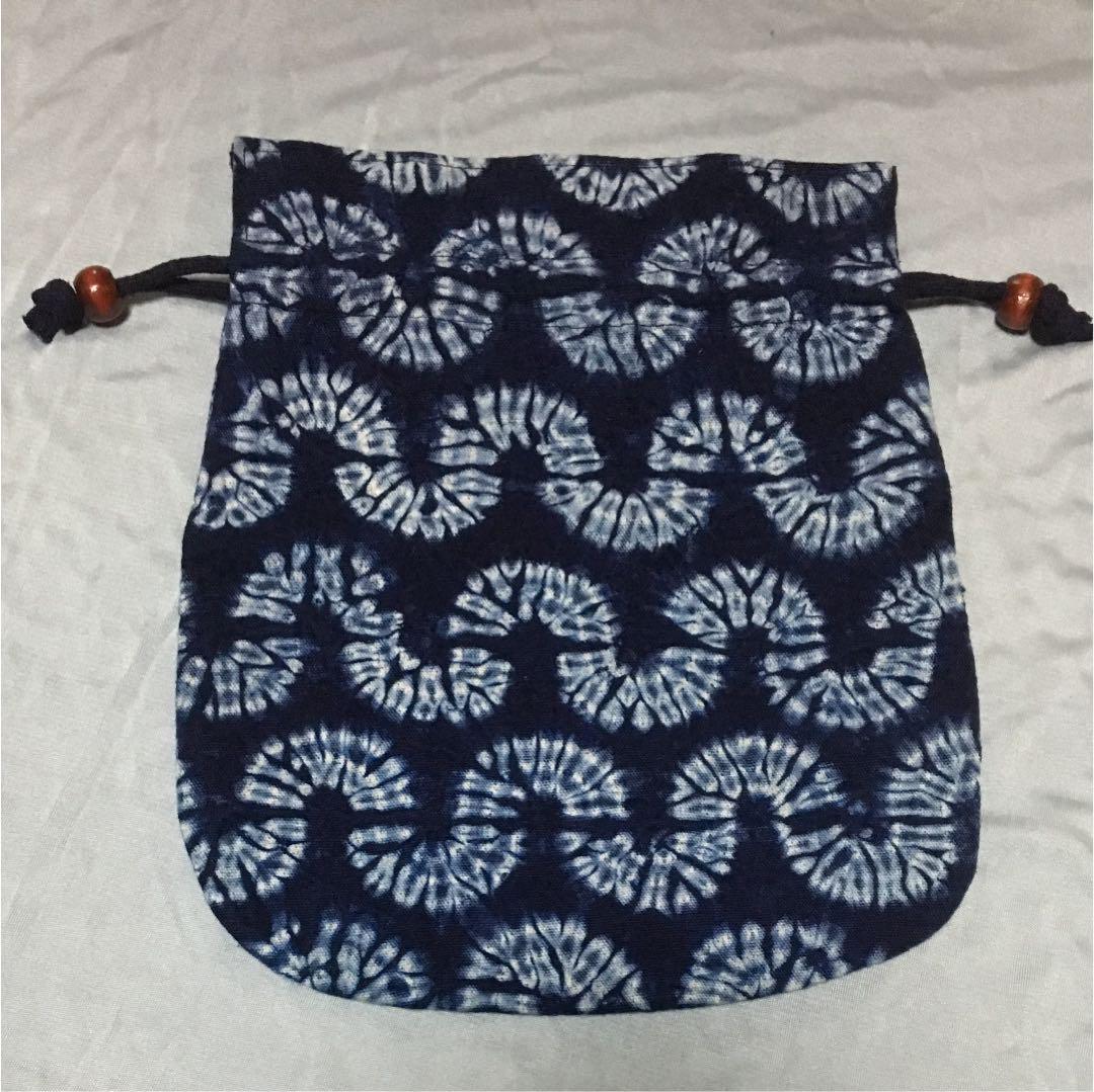 New unused drawstring indigo dyeing