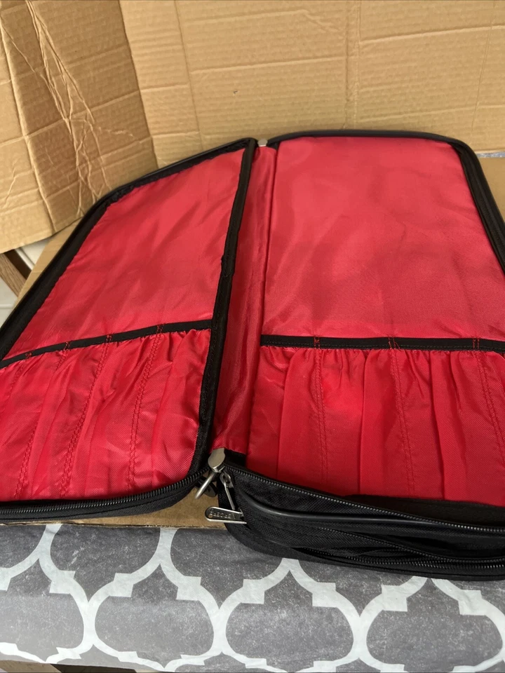 Mercer Culinary Double-Zip Empty Pocket Knife Case Black ,USED ,NO KNIVES - Image 4 of 4