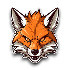 Angry Fox Cartoon Animal Vinyl Sticker Decal For Car Laptop Window Scrapbook