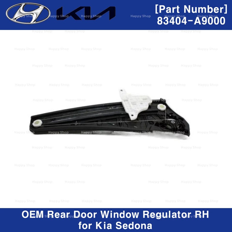 Regulador de ventana de puerta trasera lado derecho del pasajero OEM 83404A9000 para Kia Sedona Foto 2 de 3