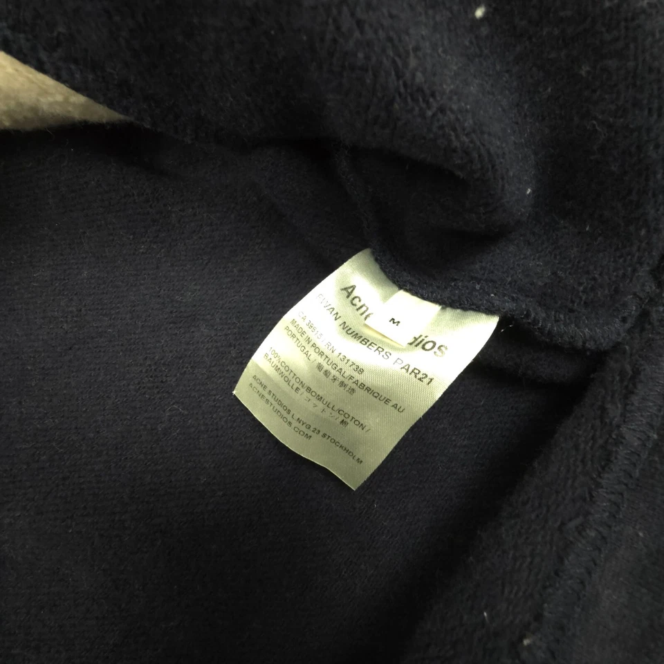 Acne Studio Jumper Mens LARGE blue rugby long sleeve winter fleece casual Size L - Image 4 of 4