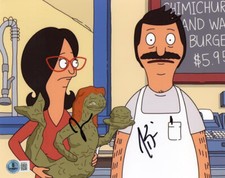 JOHN ROBERTS H. JON BENJAMIN DUAL SIGNED 8x10 PHOTO BOB'S BURGERS BECKETT BAS