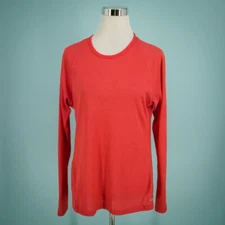 Patagonia Size Large L Red Capilene 2 Lightweight Crew Long Sleeve Baselayer Top